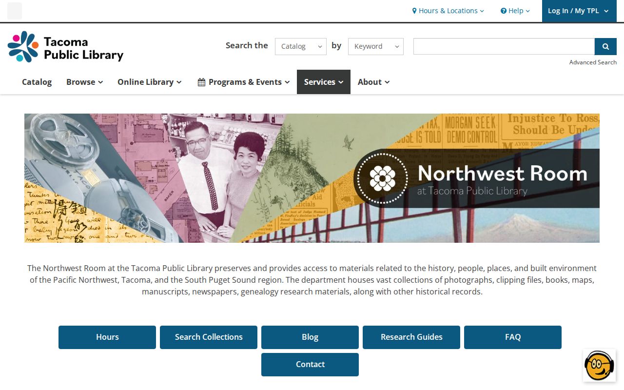 Pierce County directory and local history resources at Tacoma Public Library Northwest Room